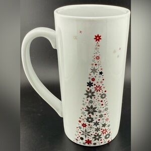 New. Food Network 16oz porcelain Christmas Tree Mug. 2 sided design